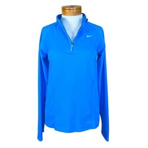 Nike FITDRY Women’s 1/4 Zip Lightweight Top With Reflective Accents Medium 8-10